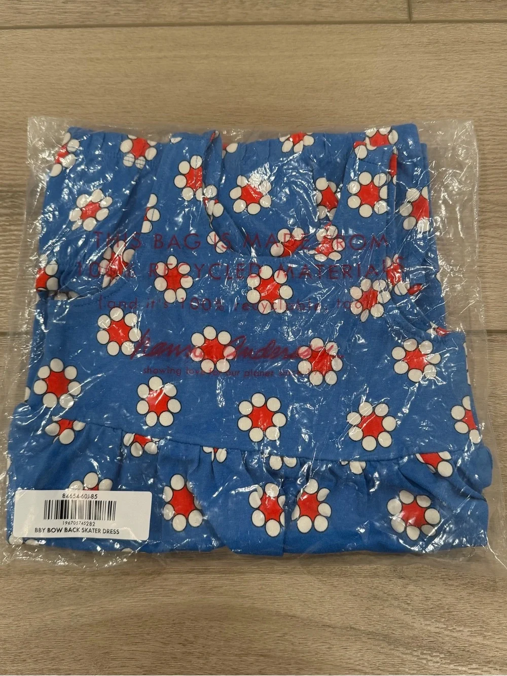 NWOT Hanna Andersson Sleeveless Bow Back Skater Dress with Pockets Bloomers 2T